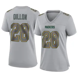 Packers #28 A.J. Dillon Nike Away Limited Jersey 3XL White